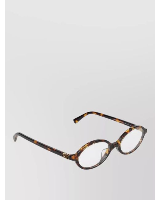 Miu Miu Metallic Sunglasses Model 0Mu 04Zs Oval Frame