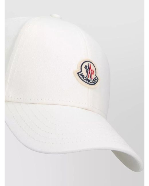 Moncler White Cotton Cap for men