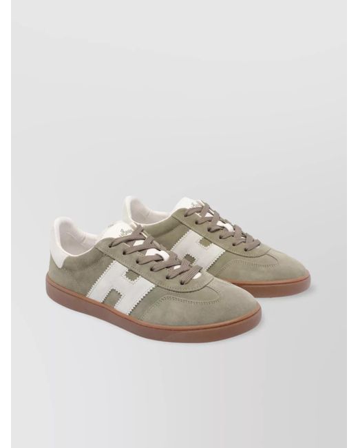 Hogan Multicolor Round Toe Suede Low Top Sneakers for men