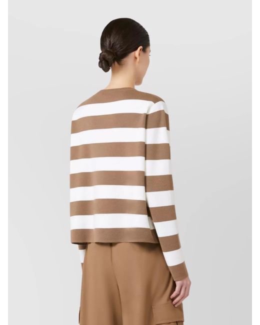 Max Mara Multicolor Striped Virgin Wool Boxy Jumper