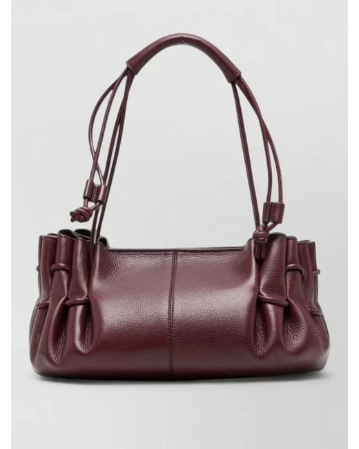 Hereu Purple Arta Mini Leather Shoulder Bag Texture Strap Size