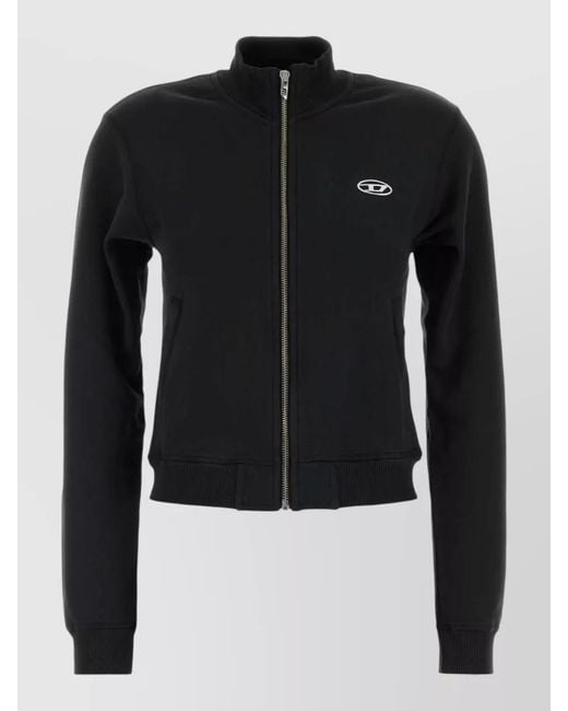 DIESEL Black Cotton Bomber Jacket