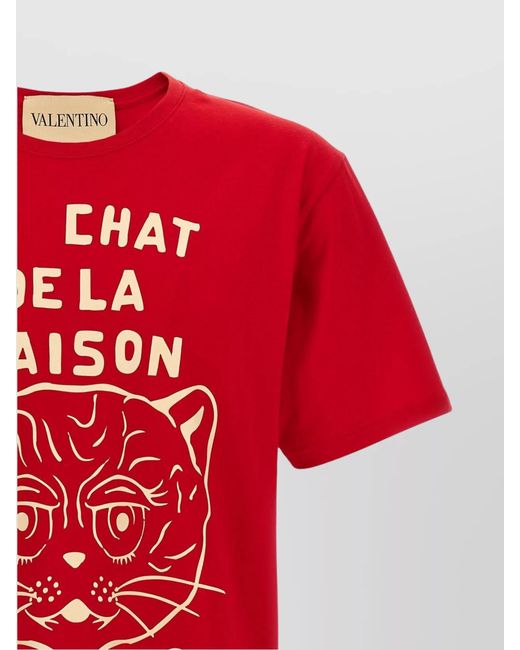 Valentino Garavani Red Cotton T-Shirt for men
