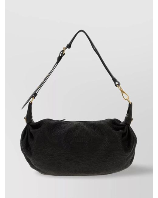 Miu Miu Black Nappa Leather Shoulder Bag