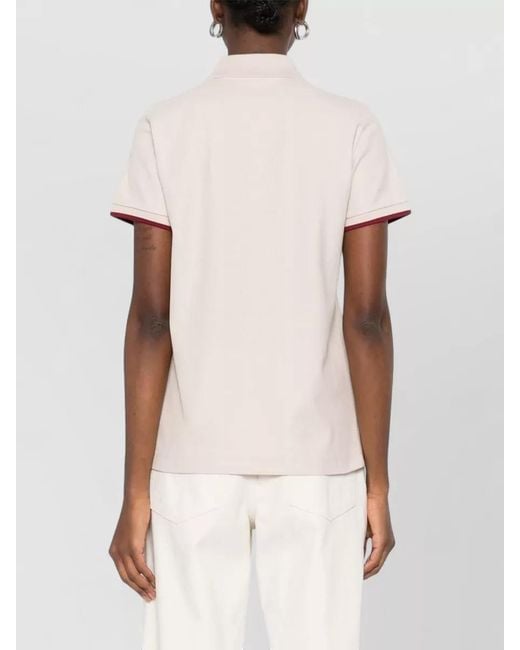 Moncler Natural Cotton Short-Sleeve Polo Shirt