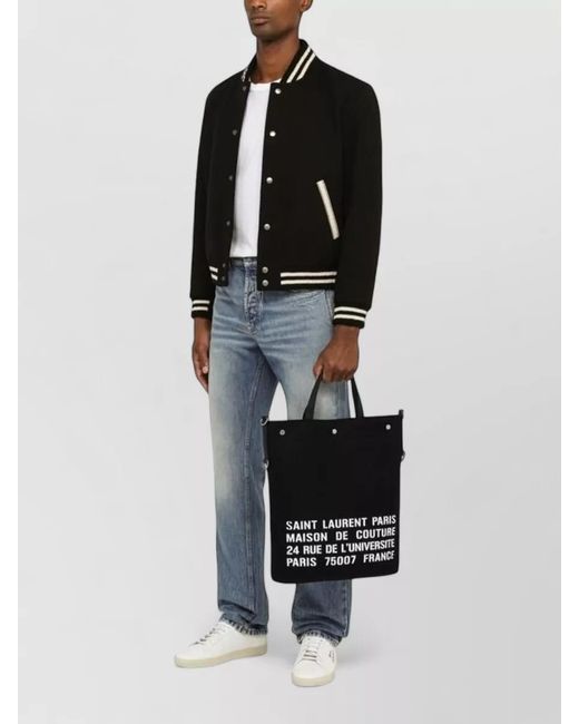 Saint Laurent Black Tote Bag Shoulder Strap And Top Handles for men
