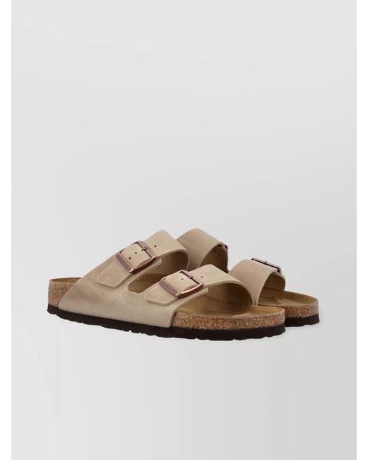 Birkenstock Multicolor Leather Sandals With Cork Sole And Two Straps