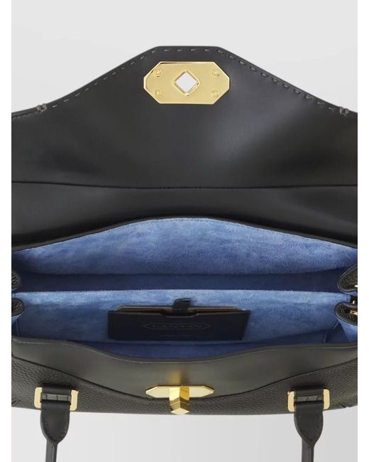 Lanvin Black Structured Shoulder Bag Tone Detailing