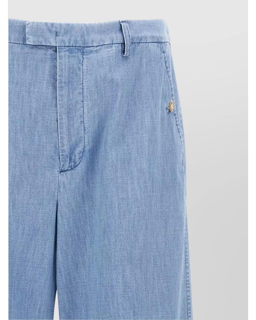 Valentino Garavani Blue Cotton Wide-Leg Jeans for men