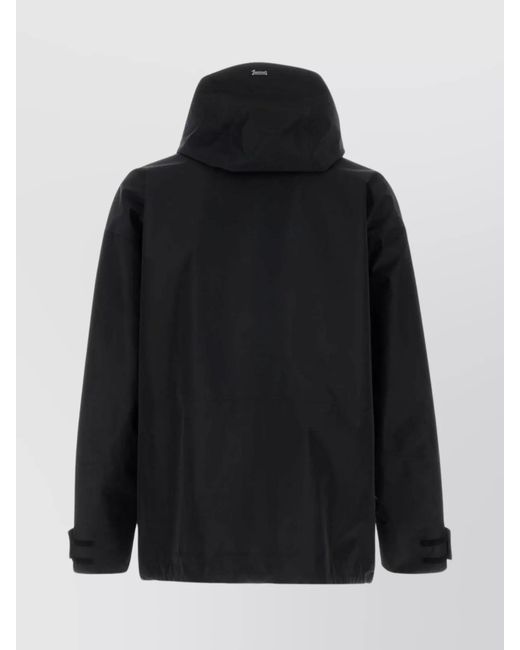 Herno Black Hooded Jacket for men