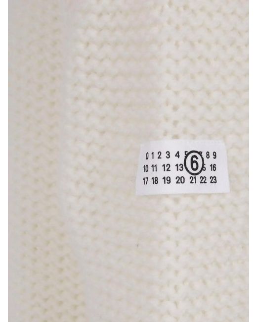 MM6 by Maison Margiela Natural Wool High Neck Jumper for men