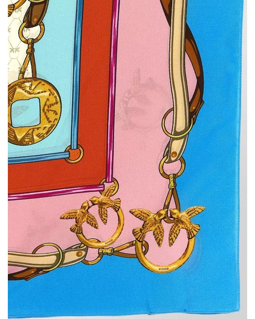 Pinko Blue Silk Scarves