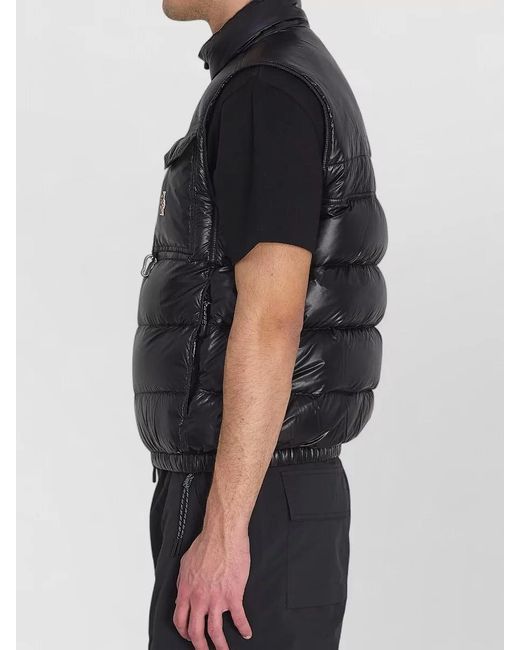 Moncler Black Uychi Quilted Packable Micro Ripstop Vest for men