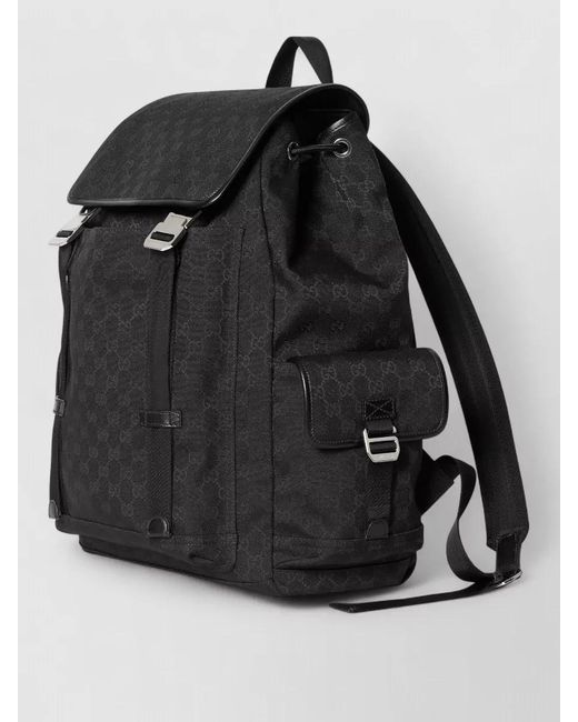 Gucci Black Gg Fabric Backpack for men