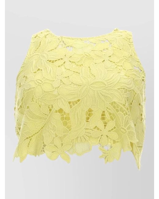 Sportmax Yellow Cotton Blouse