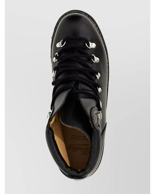 Paraboot Black 'Mountain' Lug Sole Ankle Boots for men