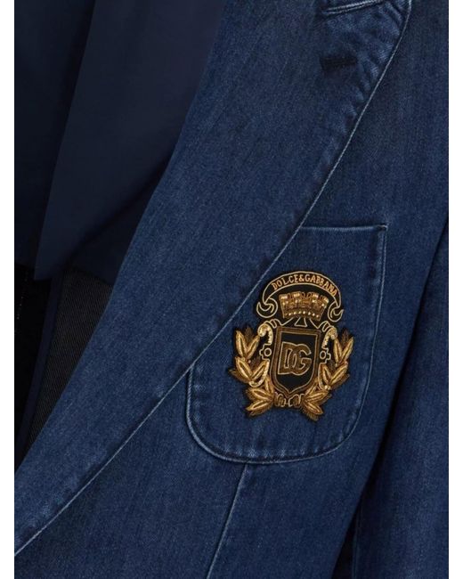 Dolce & Gabbana Blue Denim Blazer for men