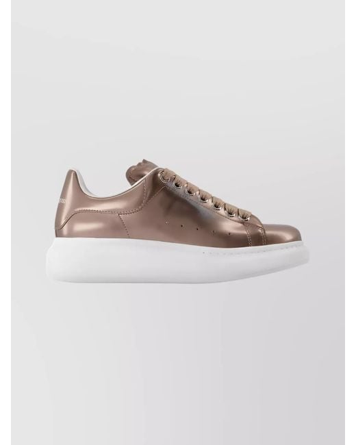 McQueen Natural Leather Oversized Low-Top Sneakers