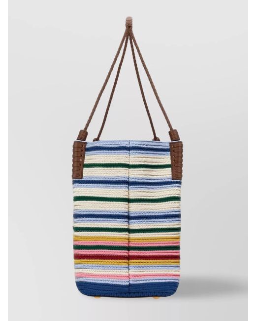 Etro Blue Medium Viscose Tote Bag