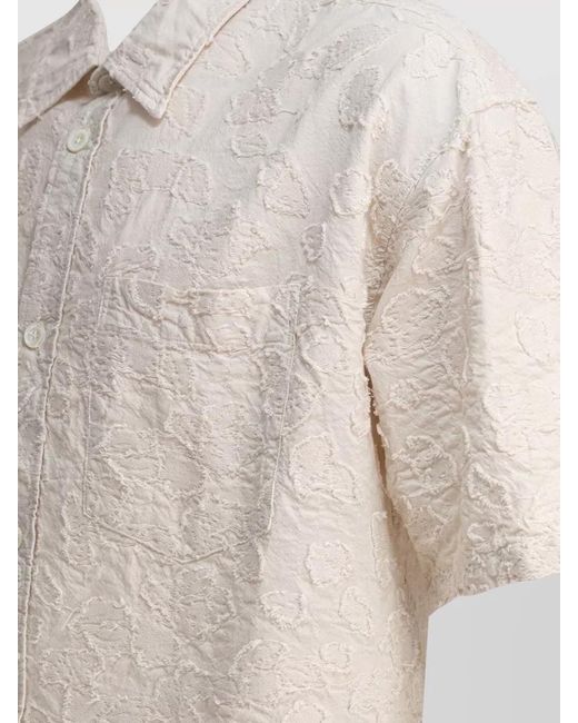 Norse Projects Natural Ole Fil Coupe Short Sleeve Shirt for men