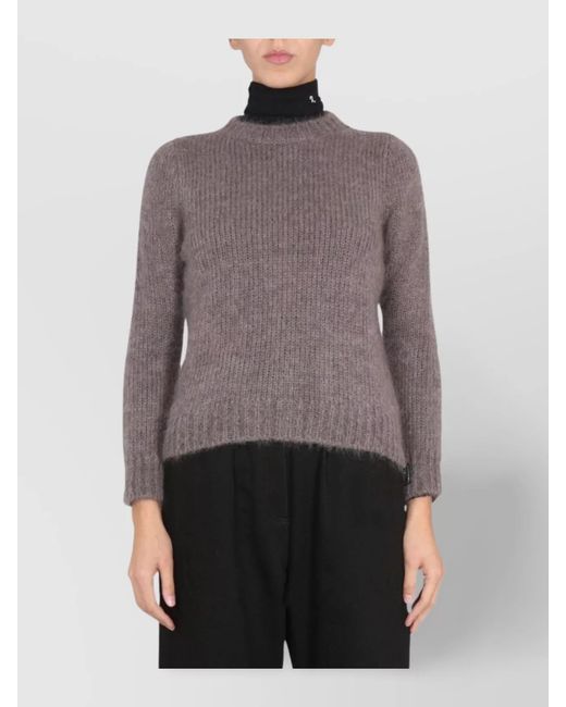 Raf Simons Gray Mohair Crewneck Jumper
