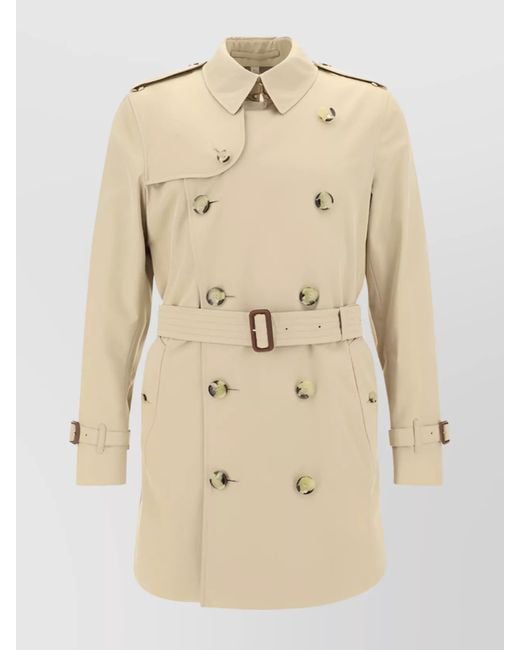 Burberry Natural Cotton Trench Coat for men