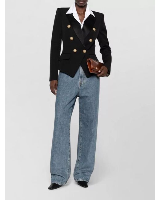 Balmain Blue Virgin Wool Suit Jacket