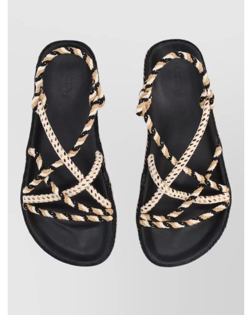 Isabel Marant Multicolor Sandals Braided Straps Flat Sole Open Toe