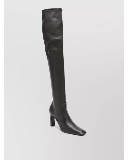 Totême White Leather Over-The-Knee Boots
