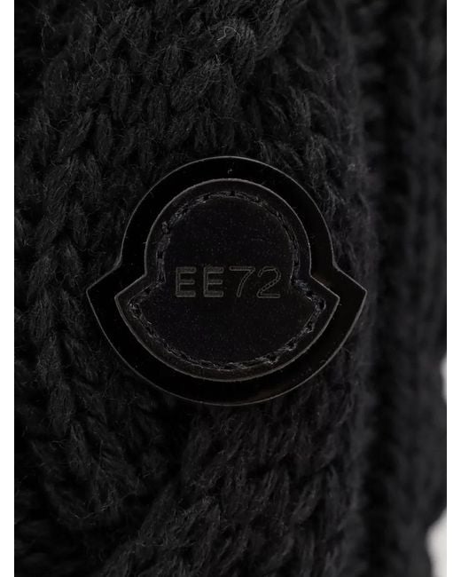 Moncler Genius Blue Viscose Cable-Knit Ribbed Turtleneck Jumper