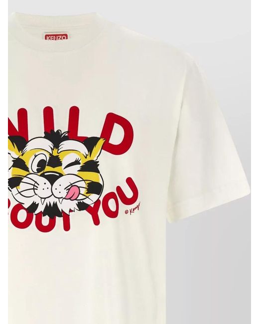 KENZO Multicolor Cotton Graphic Print T-Shirt for men