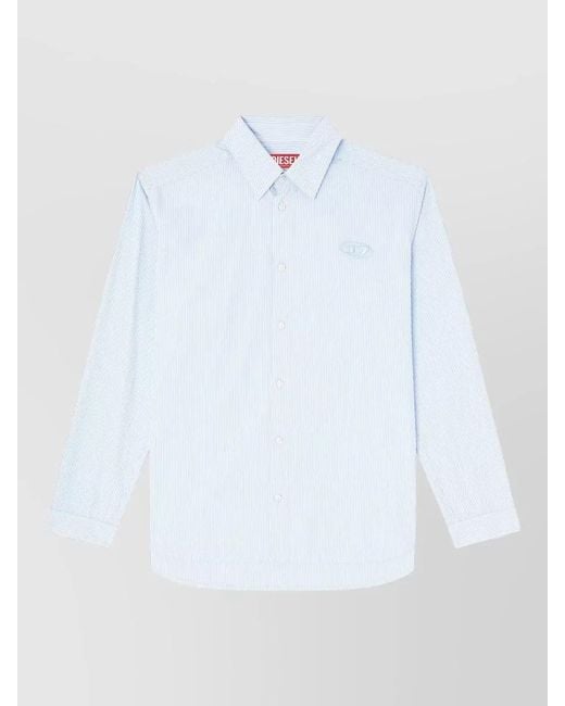DIESEL White Striped Shirt for men