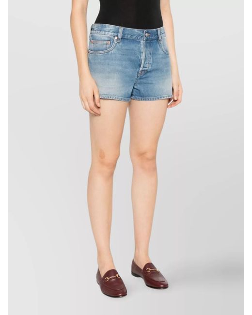 Gucci Blue Denim Short Shorts
