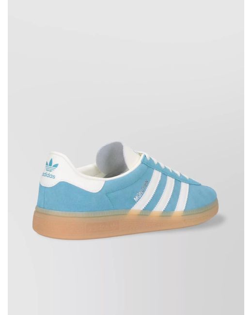 Adidas Blue Leather Low-Top Sneakers