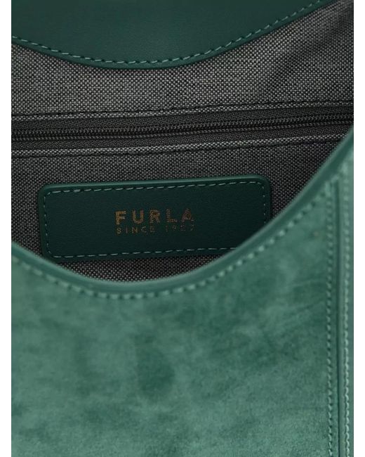 Furla Green Goccia S Hobo Tote Bag Adjustable Strap