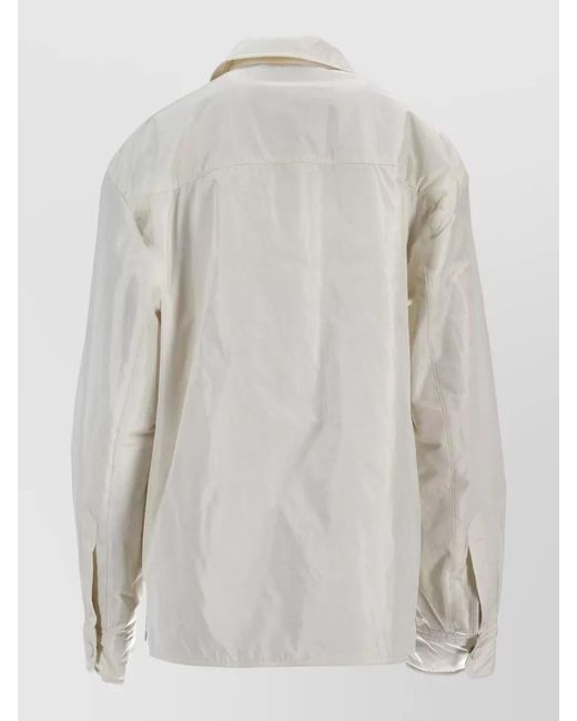 AMI White Padded Shirt Jacket for men