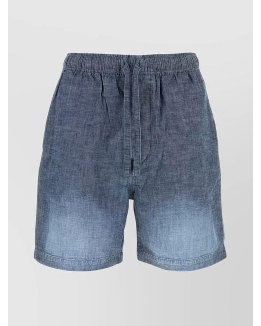 Loewe Blue Bermuda Shorts With Back Pockets And Elastic Waistband for men