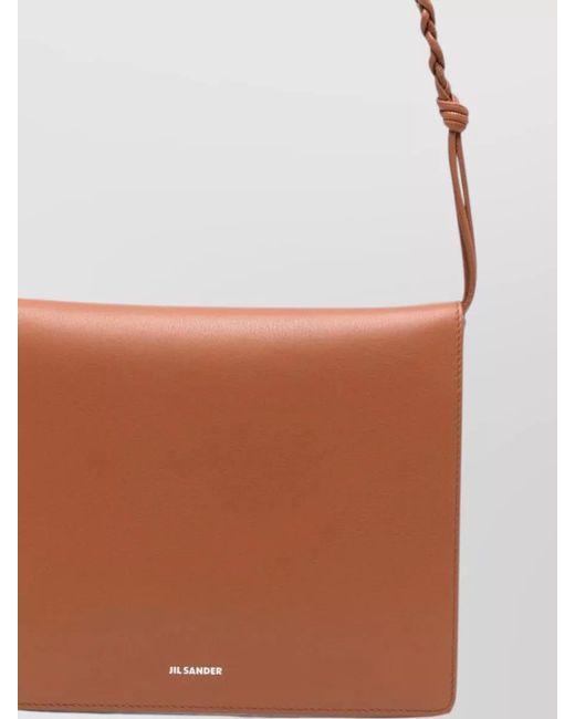 Jil Sander White Leather Crossbody Bag for men
