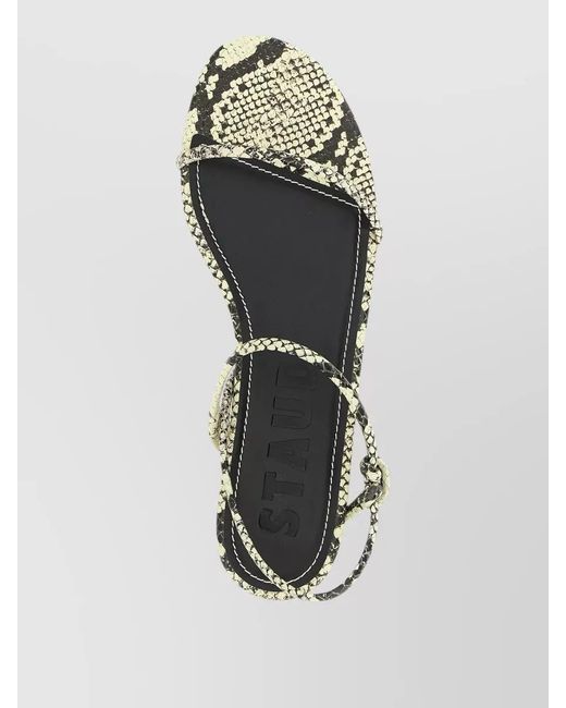 Staud White Leather Laurel Sandals
