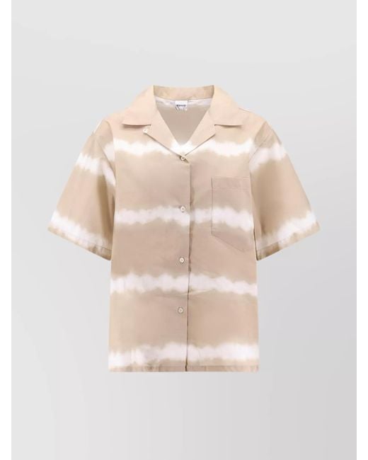 Aspesi Natural Printed Cotton Short-Sleeve Shirt