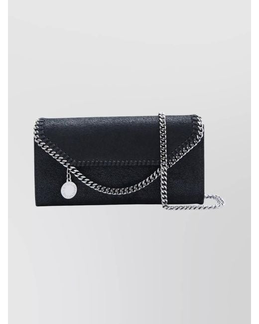 Stella McCartney Black Falabella Continental Shoulder Bag
