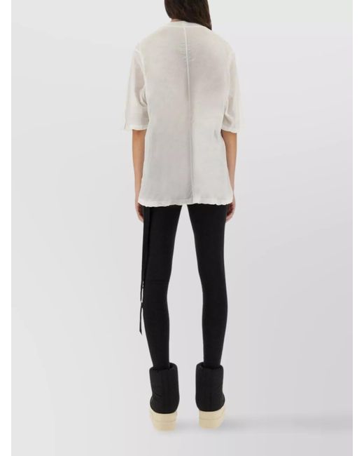Rick Owens White Oversized Cotton Short-Sleeve T-Shirt