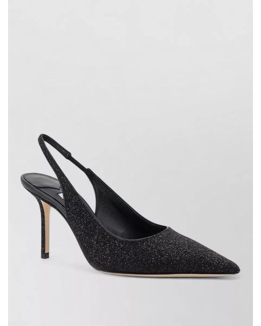Jimmy Choo Black Love Pumps Glitter Effect Pointed Toe