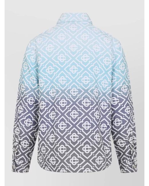 Casablanca Blue Monogram Lightweight Jacket for men