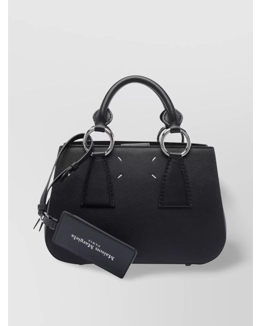Maison Margiela Black Na Calf Leather Shoulder Bag