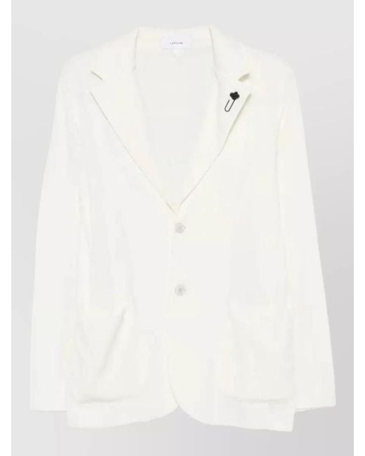 Lardini Natural Cotton Long-Sleeve Cardigan Jacket for men