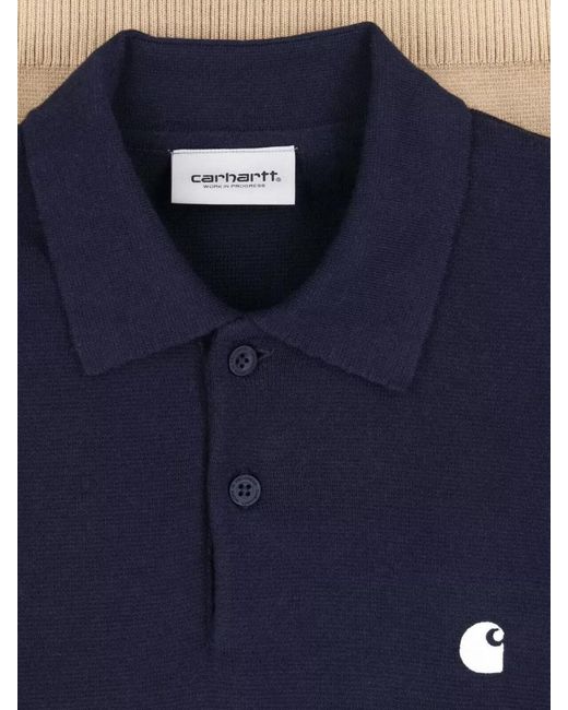 Carhartt Blue Short-Sleeve Polo Shirt for men