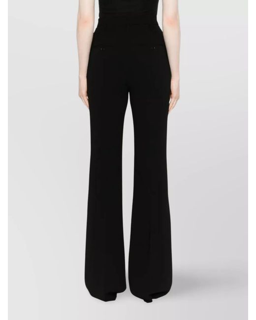 Max Mara Black High-Rise Flared Trousers