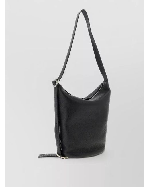 Loewe Black Loop M Bucket Shoulder Bag Textured Finish for men