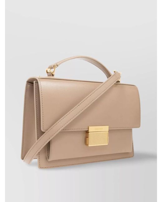 Golden Goose Deluxe Brand Natural Golden Logo Leather Shoulder Bag